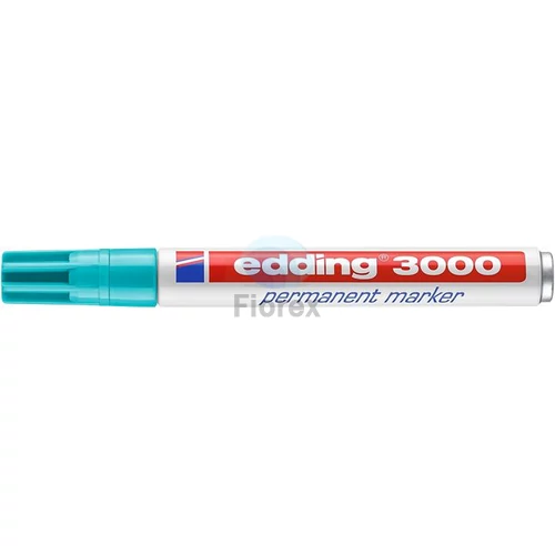 Alkoholos marker, 1,5-3 mm, kúpos, EDDING "3000", türkíz
