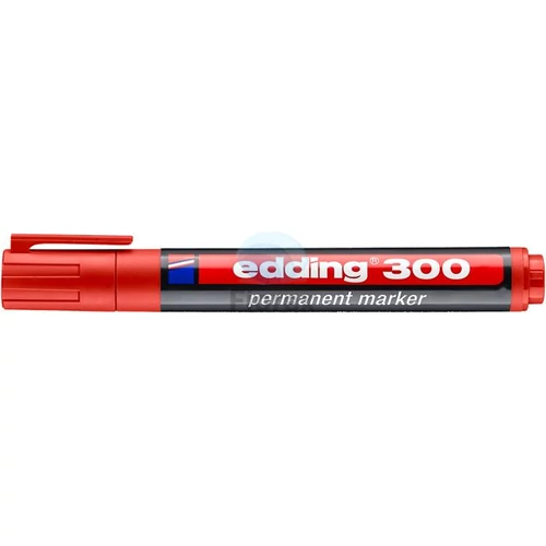 Alkoholos marker, 1,5-3 mm, kúpos, EDDING "300", piros