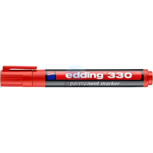 Alkoholos marker, 1-5 mm, vágott, EDDING "330", piros