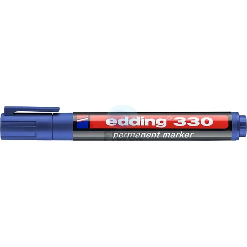 Alkoholos marker, 1-5 mm, vágott, EDDING "330", kék
