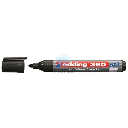 Tábla- és flipchart marker, 1,5-3 mm, kúpos, EDDING "360", fekete
