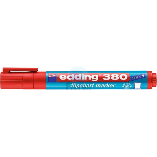 Flipchart marker, 1,5-3 mm, kúpos, EDDING "380", piros