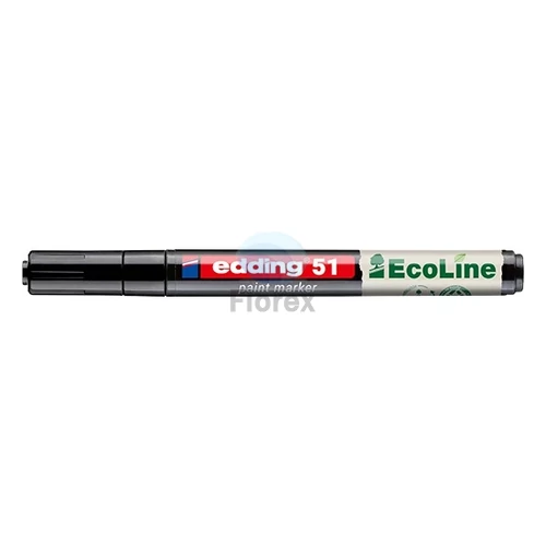 Lakkmarker, 1-2 mm, EDDING "51", fekete