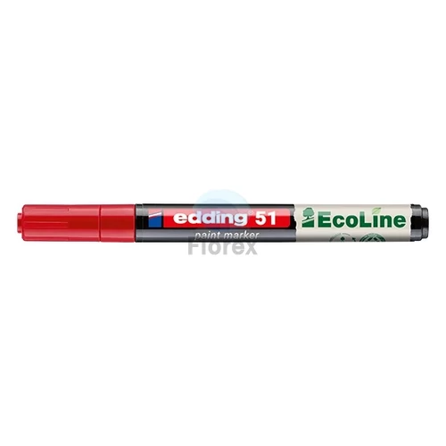 Lakkmarker, 1-2 mm, EDDING "51", piros
