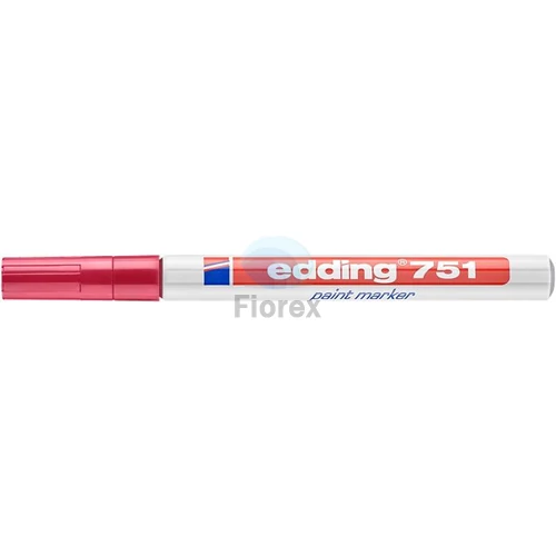 Lakkmarker, 1-2 mm, EDDING "751", piros
