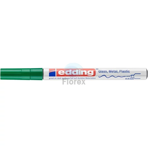 Lakkmarker, 0,8 mm, EDDING "780", zöld