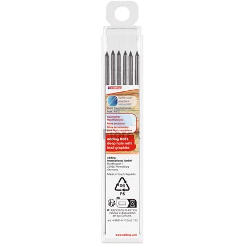 Grafitbél, furatjelölőhöz, 2,8 mm, EDDING 8881, grafit Grafitbél, furatjelölőhöz, 2,8 mm, EDDING 8881, grafit