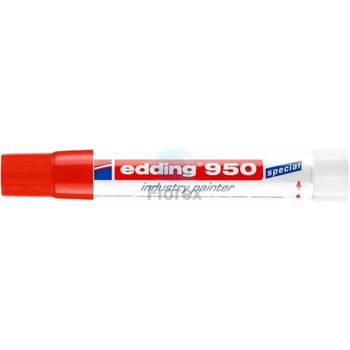 Jelölő marker, 10 mm, kúpos, EDDING "950", piros