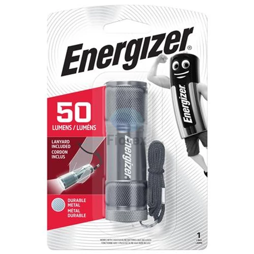 Elemlámpa, LED, 3xAAA (nem tartozék), fém ház, ENERGIZER "LED Metal"