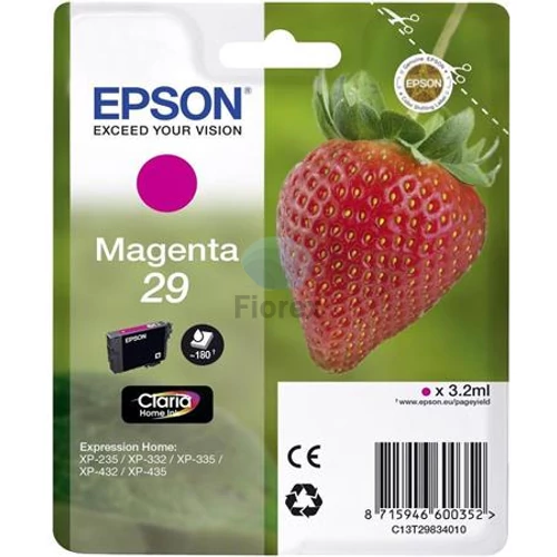 C13T29834010 Tintapatron XP235/332 nyomtatókhoz, EPSON, magenta, 3,2ml