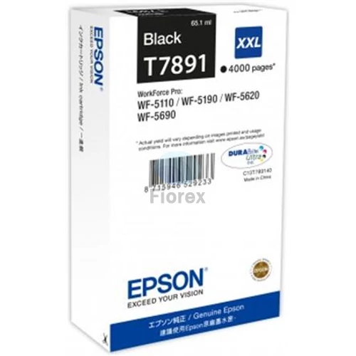 C13T789140 Tintapatron WF-5110DW, WF-5190DW nyomtatóhoz, EPSON, fekete, 4k