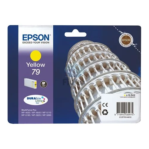 T79144010 Tintapatron Workforce Pro WF-5110, WF-5690 nyomtatókhoz, EPSON, sárga, 0,8k