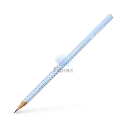 Grafitceruza, B, háromszögletű, FABER-CASTELL "Sparkle", gyöngyház égkék