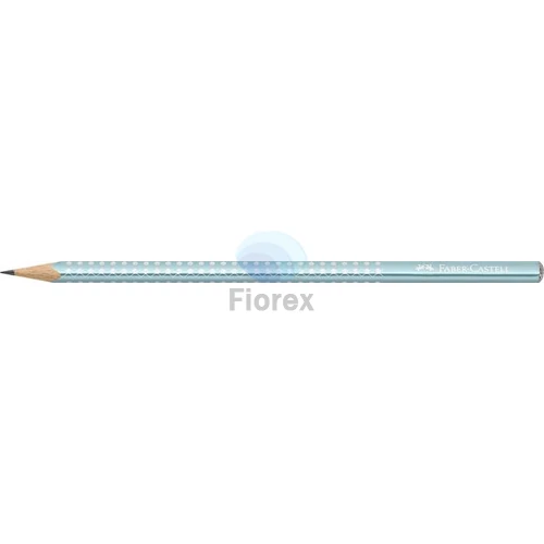 Grafitceruza, B, háromszögletű, FABER-CASTELL "Sparkle", metál óceánkék