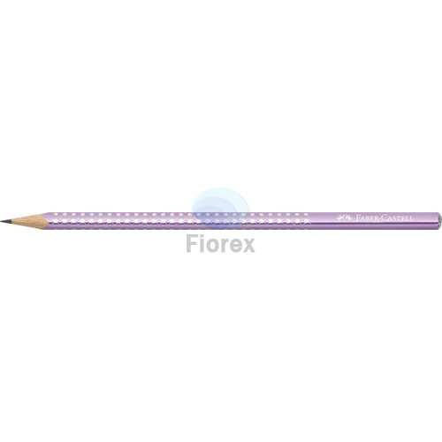 Grafitceruza, B, háromszögletű, FABER-CASTELL "Sparkle", metál lila