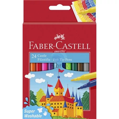 Filctoll készlet, FABER-CASTELL, 24 különböző szín "Castle"