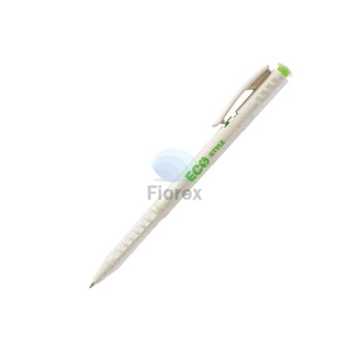 Golyóstoll, 0,25 mm, nyomógombos, FLEXOFFICE "FO-09 Eco Style", kék