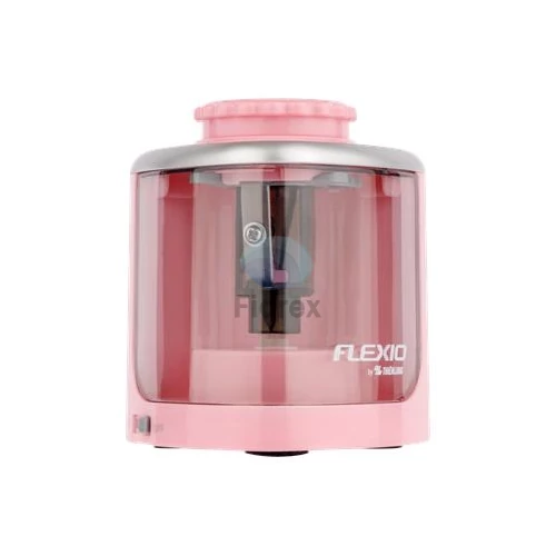 Hegyező, elemes, asztali, FLEXOFFICE Flexio, rózsaszín