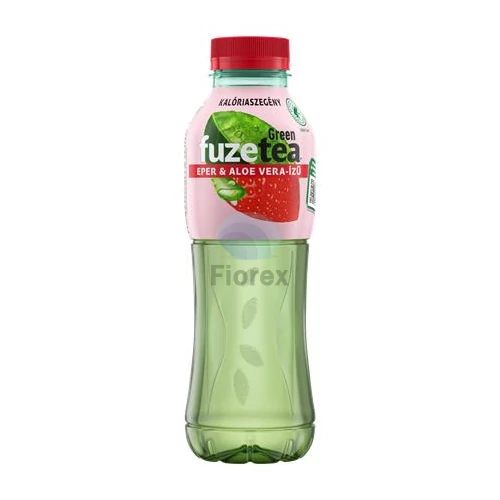 Üdítőital, szénsavmentes, 0,5 l, FUZETEA, zöld tea eper-aloevera
