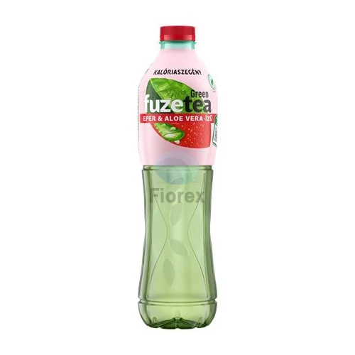 Üdítőital, szénsavmentes, 1,5 l, FUZETEA, zöld tea eper-aloevera