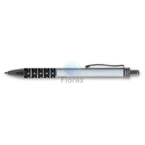 Golyóstoll, 0,6 mm, nyomógombos, vegyes színű fogórész, GRANIT "D550", kék