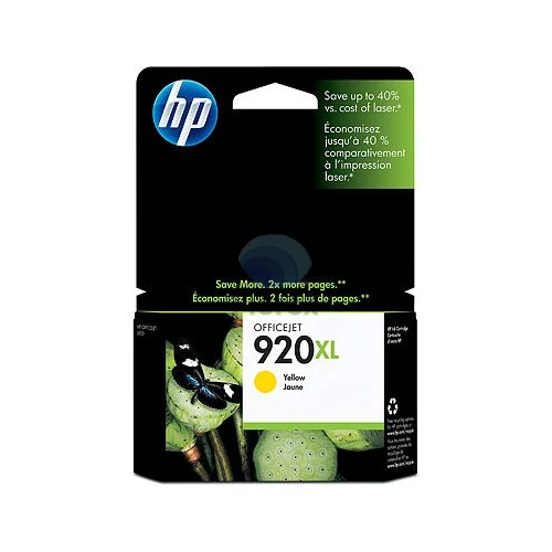 CD974AE Tintapatron OfficeJet 6000, 6500 nyomtatókhoz, HP 920xl, sárga, 700 oldal