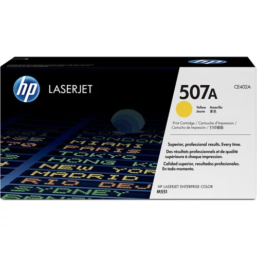 CE402A Lézertoner LaserJet M551 nyomtatóhoz, HP 507A, sárga, 6k