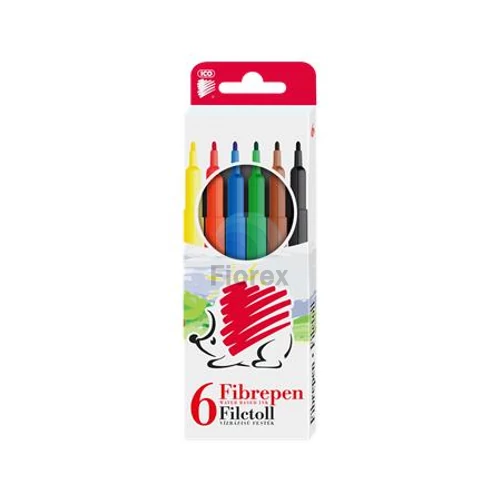 Filctoll készlet, 1 mm, ICO Süni 300, 6 különböző szín