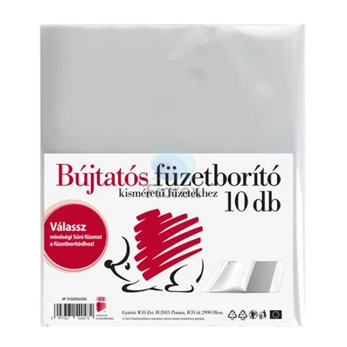 Füzetborító, A5, PP, víztiszta, ICO "Süni"