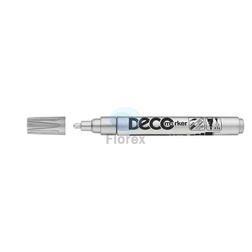 Lakkmarker, 2-4 mm, ICO "Decomarker" ezüst