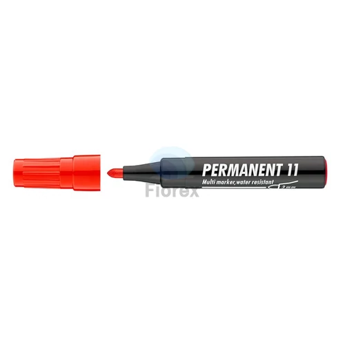 Alkoholos marker, 1-3 mm, kúpos, ICO "Permanent 11", piros