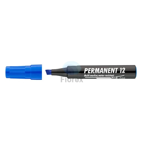 Alkoholos marker, 1-4 mm, vágott, ICO "Permanent 12", kék