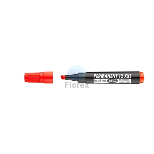 Alkoholos marker, 1-4 mm, vágott, ICO "Permanent 12 XXL", piros