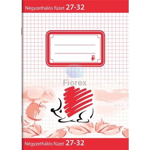 Füzet, tűzött, A5, kockás, 32 lap, ICO "Süni"