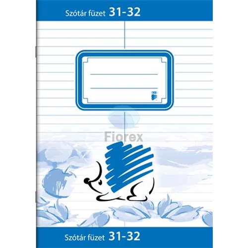 Füzet, tűzött, A5, szótár, 32 lap, ICO "Süni"