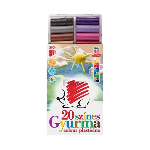 Gyurma, 400 g, ICO "Süni", 20 különböző szín