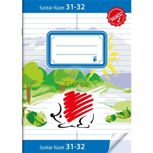 Füzet, tűzött, A5, szótár, 32 lap, ICO "Süni Sulikész"