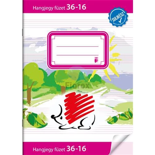 Füzet, tűzött, A5, hangjegy, 16 lap, ICO "Süni Sulikész"
