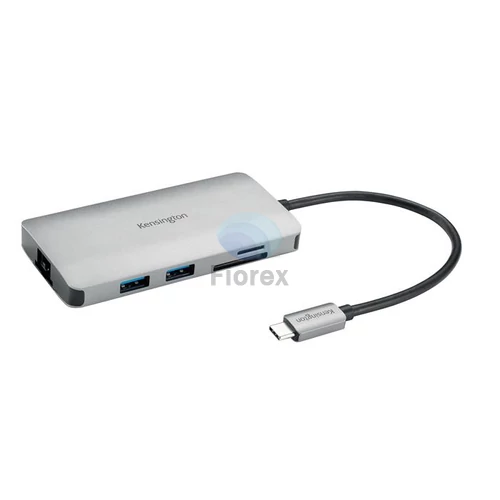 Dokkoló, 8 port, USB-C, KENSINGTON "UH1400P"