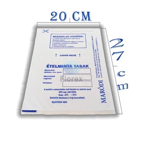 Ételminta tasak, 20x27 cm, 500 db