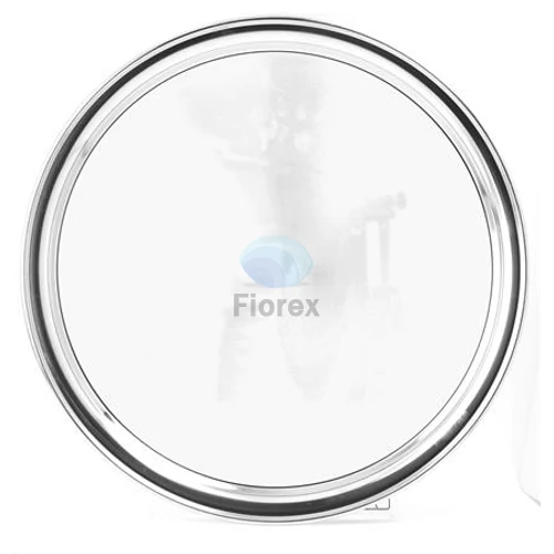 Tálca, kerek, rozsdamentes acél, krómozott, 29cm