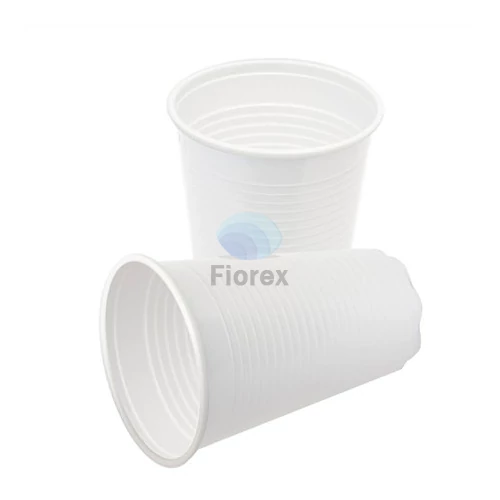 Műanyag pohár, 2,3 dl, 100 db, fehér