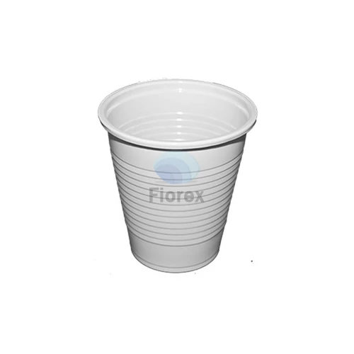 Műanyag pohár, 1,6 dl, 100 db, fehér