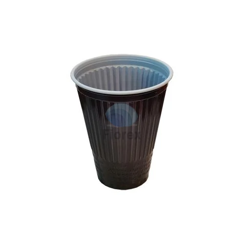 Műanyag pohár, automatába, 1,5 dl, 100 db, barna