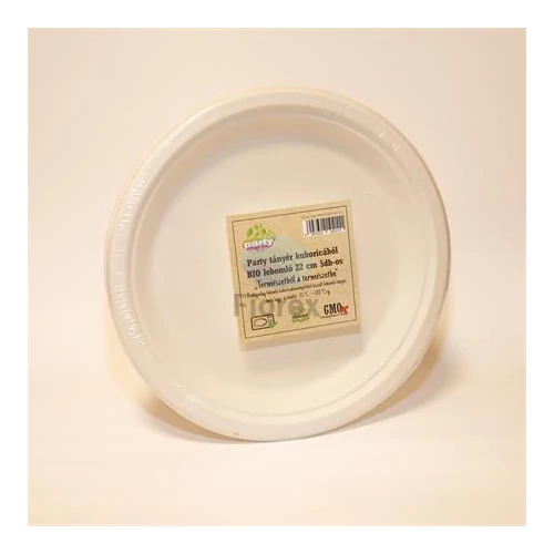 Tányér, PLA, lebomló, 22,8 cm, 20 db