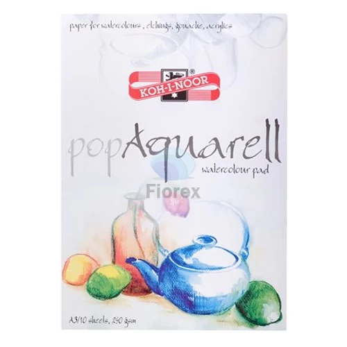 Vázlatfüzet, speciális papírból, A3, 10 lap, KOH-I-NOOR "Pop Aquarell"