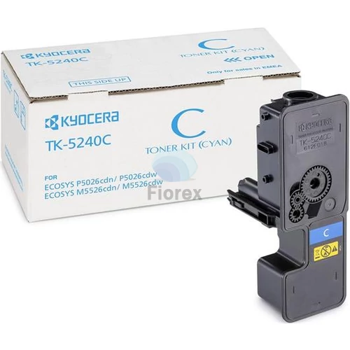TK5240 Lézertoner M5526CDN, 5526CDW, P5026CDN, 5026CDW nyomtatókhoz, KYOCERA, cián, 3k