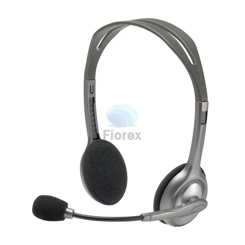 Fejhallgató, mikrofonnal, LOGITECH "H110", szürke