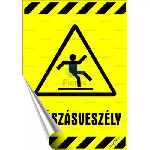 Információs matrica, 25x17,5 cm, "Csúszásveszély"