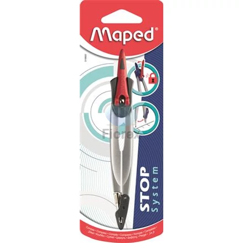 Körző, rögzíthető lábakkal, MAPED Stop System, vegyes színek